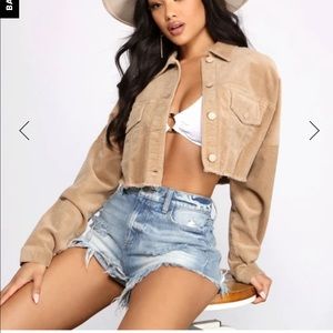 Windsor cropped corduroy jacket